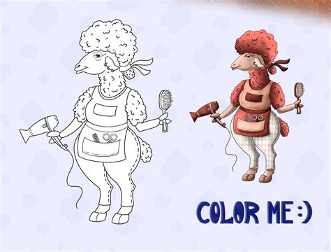 COLORING PAGES | Animals and professions on Behance