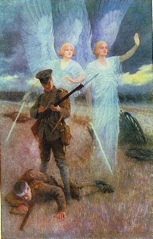 WW1 Picture 49 - Painting depicting the Angels of Mons | World History Amino