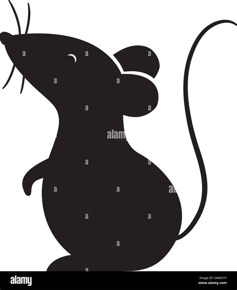 Isolated mouse silhouette vector design Stock Vector Image & Art - Alamy