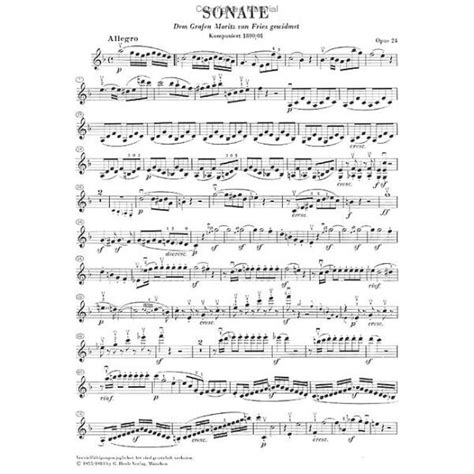 Beethoven, L.V. – Sonata for Piano And Violin F Major Op. 24 (Spring Sonata) – Henle Verlag ...