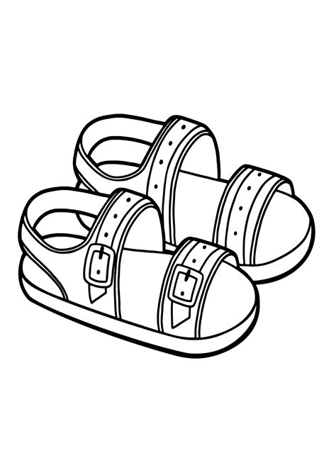 Sandals Coloring Pages Printable for Free Download