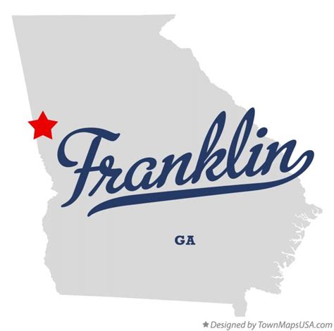 Map of Franklin, GA, Georgia