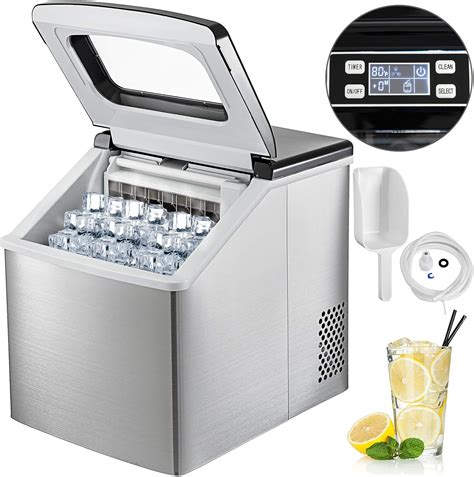 Amazon.com: VBENLEM 40LBS/24H Portable Countertop Ice Maker Stainless ...