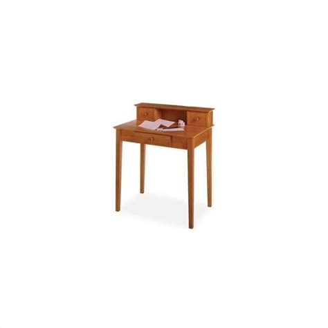 Winsome Solid Wood Writing Desk with Hutch in Honey | Cymax Business