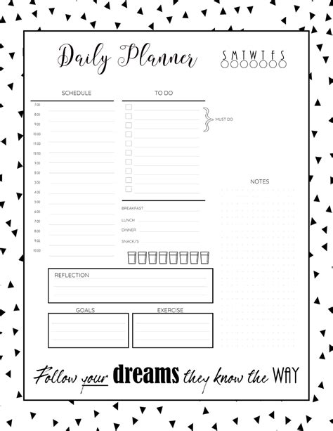 Free Daily Planner Template | Customize then Print