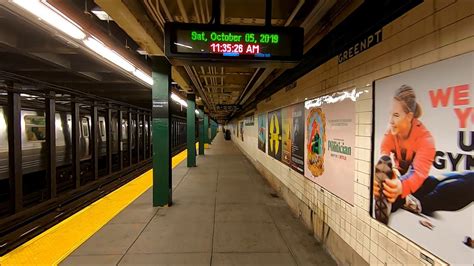 Greenpoint Avenue Subway Station G Train Brooklyn New York CIty MTA - YouTube