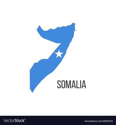 Somalia flag map the flag country Royalty Free Vector Image