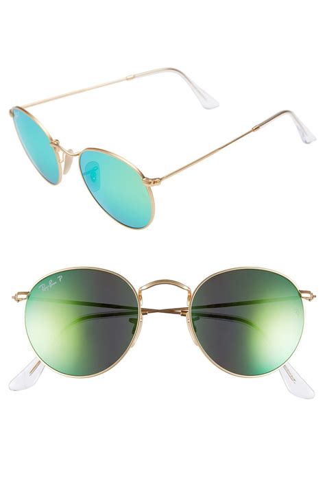 Ray-Ban 50mm Round Polarized Sunglasses | Nordstrom | Sunglasses ...