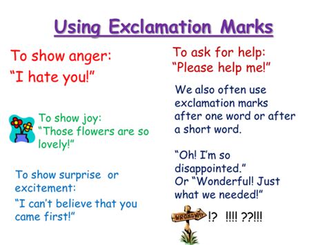 When to use exclamation marks by pumpkinsoup88 - Teaching Resources - Tes