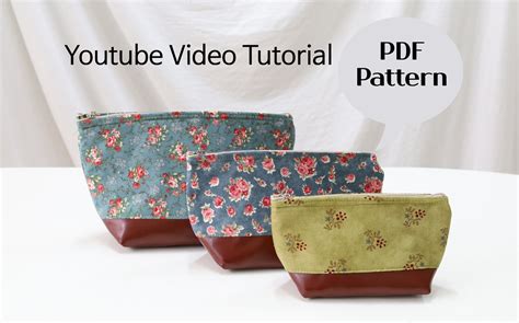 Zipper Pouch PDF Sewing Pattern / Sewing Tutorial / Toiletry - Etsy