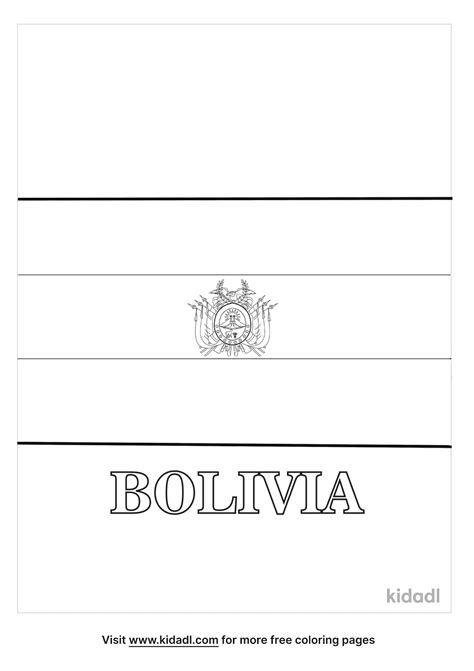 Free Bolivia Flag Coloring Page | Coloring Page Printables | Kidadl
