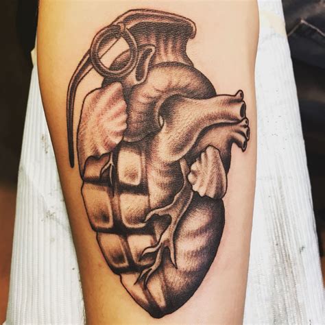 grenade heart tattoo meaning - contemporaryFilipinoCultureArtDrawing