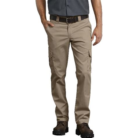 Dickies: FLEX Slim Fit Straight Leg Cargo Pants (Desert Khaki ...