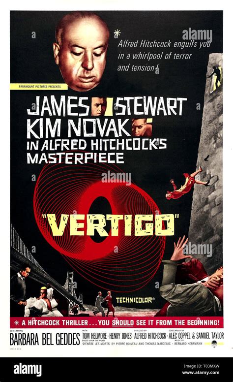 ALFRED HITCHCOCK MOVIE POSTER, VERTIGO, 1958 Stock Photo - Alamy