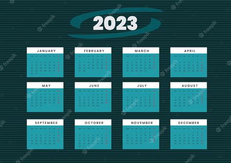 2023 Calendar Vector 2023 Calender Gambaran - vrogue.co