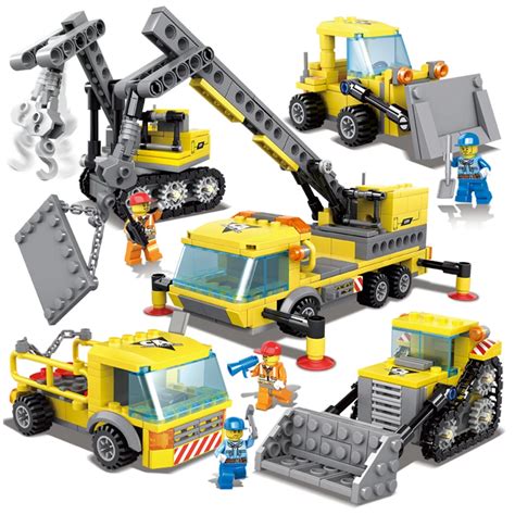 City Construction Set Excavator Trucks Model Buidling Blocks Compatible ...