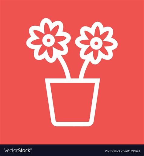 Flower pot Royalty Free Vector Image - VectorStock