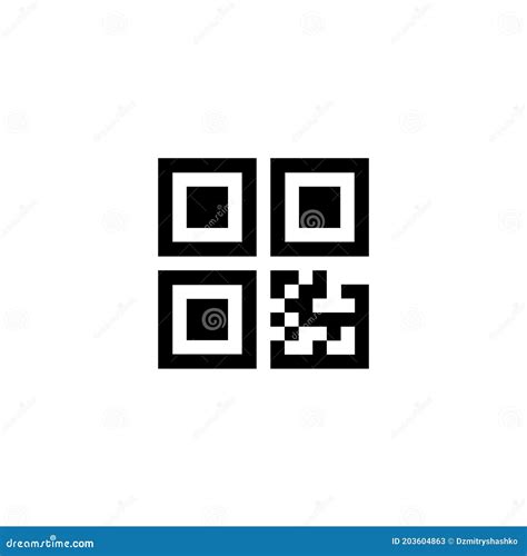 Scan QR code small icon stock vector. Illustration of icon - 203604863