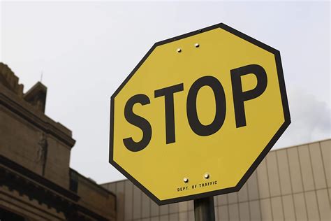 Yellow Stop Sign: Before They Were Red, Stop Signs Were Yellow