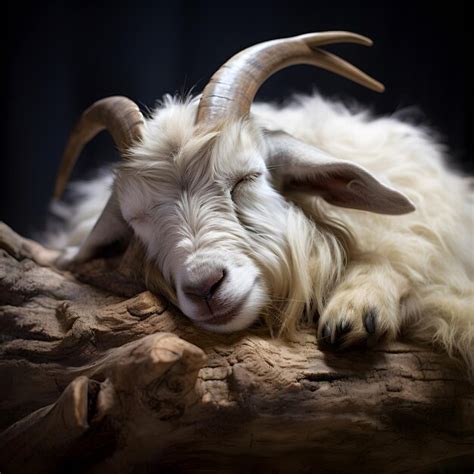 Premium Photo | Sleeping goat