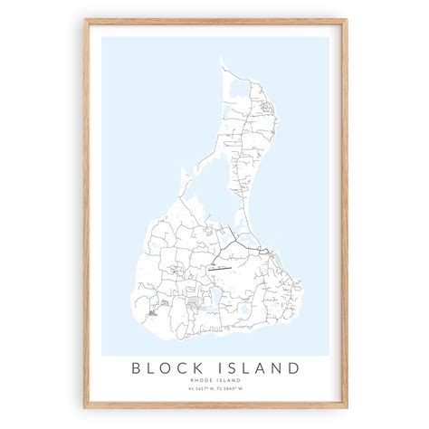 Block Island Map Print – VirtualMap