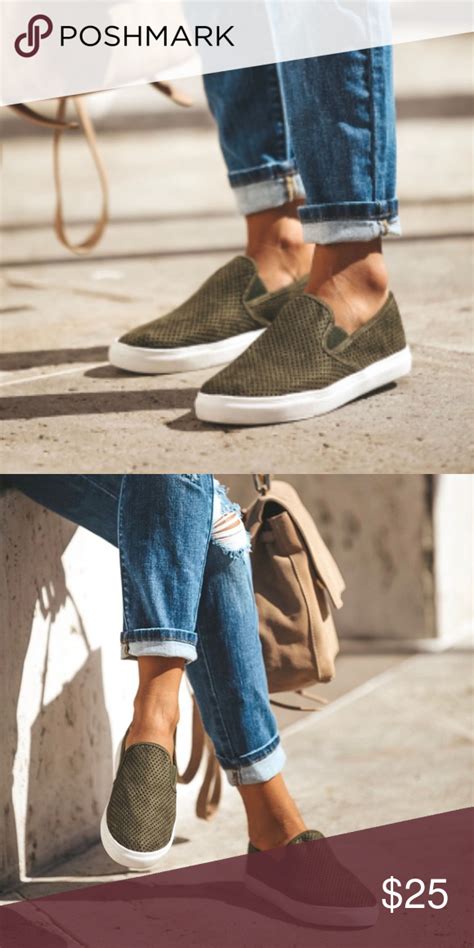 Olive green slip on sneakers from Vici | Clothes design, Fashion, Slip on sneakers