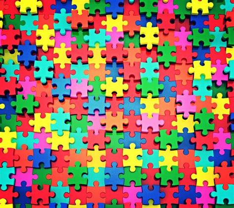 Colorful puzzle pieces wallpaper/ background | Atividades alfabetização ...