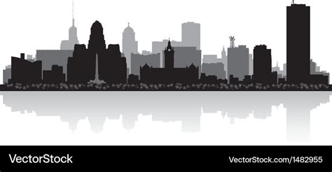 Buffalo usa city skyline silhouette Royalty Free Vector