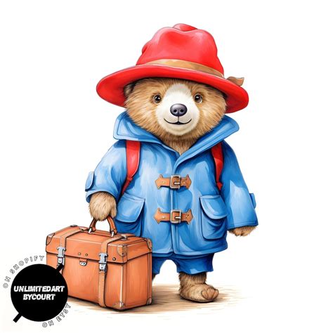 Paddington Bear Art, Paddington, Nursery Art, Childrens Art, Clip Art, Home Decor, Scrapbooking ...