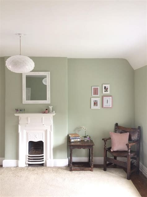 victorian terraced bedroom sage white black - Google Search | Sage green living room, Sage green ...