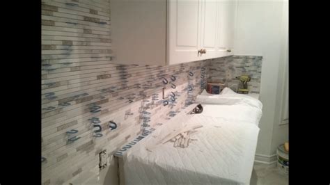 Marble Mosaic Backsplash Installation - YouTube