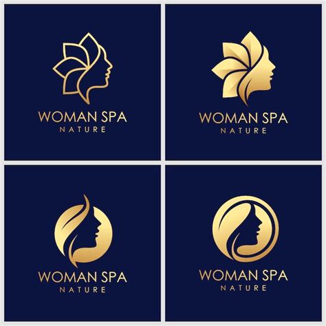 Premium Vector | Creative golden Beauty skin care logo design . spa ...