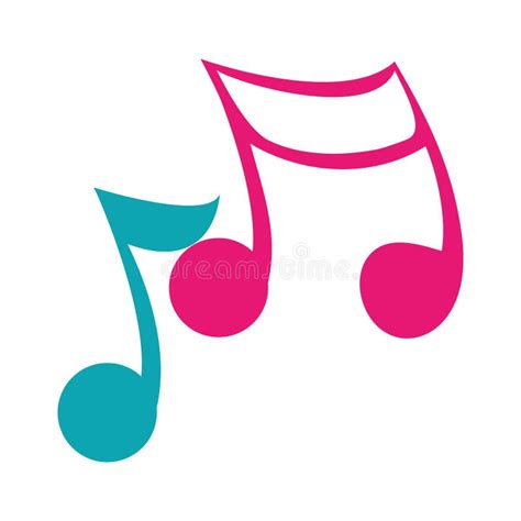 Music Notes Symbol Isolated Cartoon Stock Vector - Illustration of audio, contemporary: 151117876