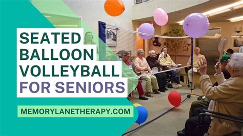 Seated Balloon Volleyball for Seniors - Fun Exercise