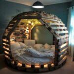 Pallet Round Shaped Bed Ideas – Pallet Wood Projects