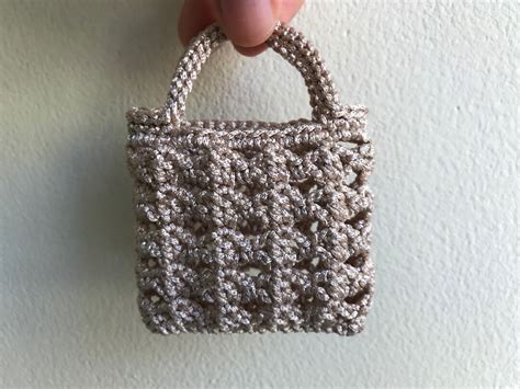 Crochet Mini Bag Pattern Easy Crochet Cluster Mini Bag/key Chain/doll ...