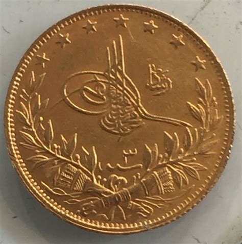 GOLD OTTOMAN EMPIRE TURKEY OLD 100 Kurush SULTAN Resat GOLD COIN Nice | eBay