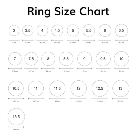 Men's Ring Size Chart - 20 Free PDF Printables | Printablee