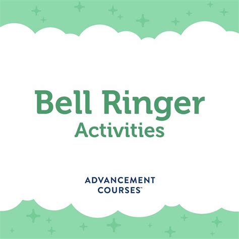 Great bell ringer activities for teachers to get the class period ...