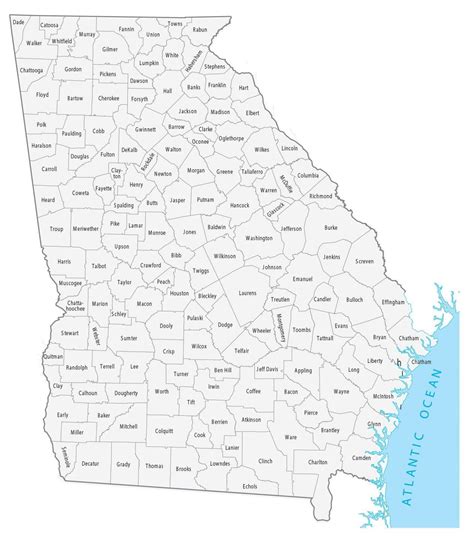 Georgia County Map - GIS Geography