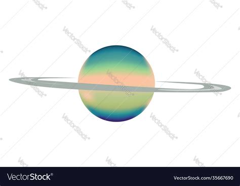 Planet saturn on white background Royalty Free Vector Image