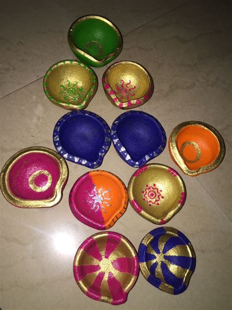 Diya decorations Diwali diya | Diya Painting | Pinterest | Diwali diya, Diwali and Craft