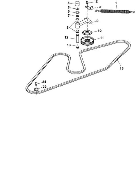 Diagram to install belt on john deere 54" deck mower