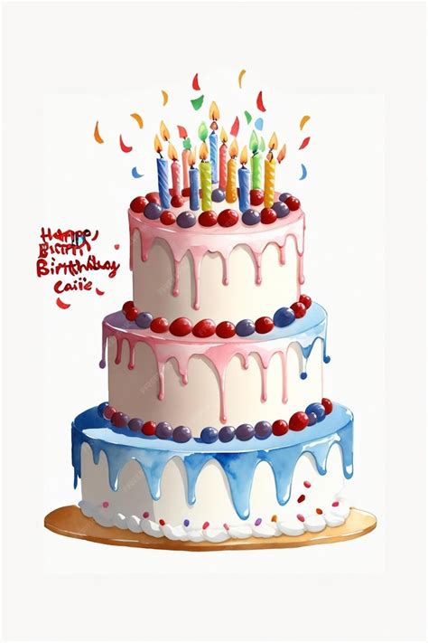 Premium AI Image | A birthday cake with the words happy birthday on it