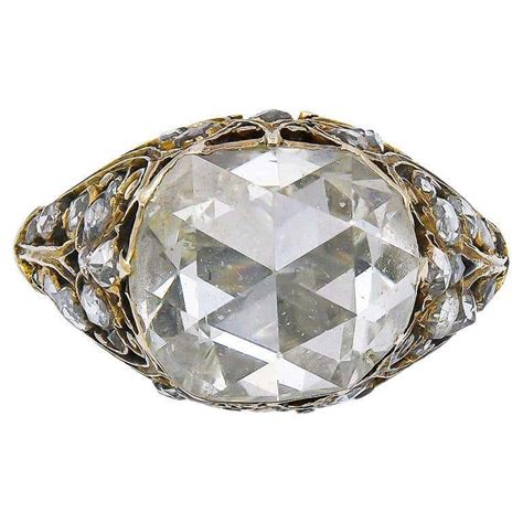 Antique Rose-cut Diamond Engagement Ring For Sale at 1stDibs | rose cut diamond ring antique