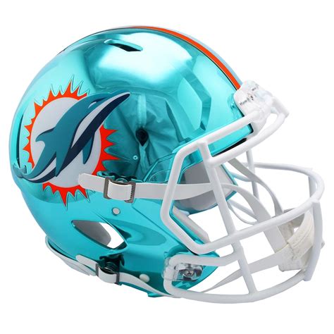 Fanatics Authentic Riddell Miami Dolphins Chrome Alternate Speed Full-Size Pro-Line Football Helmet