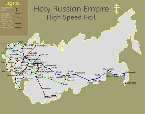 High Speed Rail Map of Holy Russian Empire : r/imaginarymaps