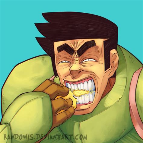 an image of a cartoon character eating something with his mouth open and teeth wide open
