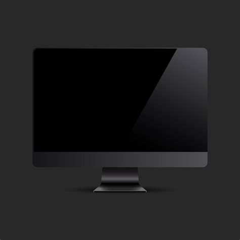 Premium Vector | Realistic computer black monitor isolated on black background