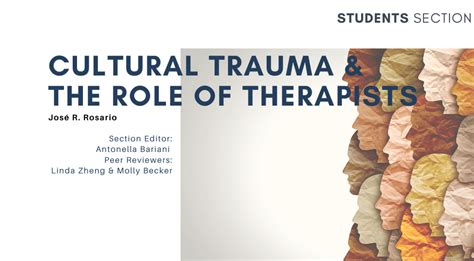 Cultural Trauma & the Role of Therapists – Trauma Psychology News